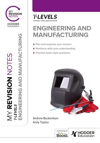Book cover for Engineering and Manufacturing T Level notes featuring a welding helmet.