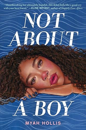 Book cover: "Not About a Boy" featuring a young woman with curly hair.