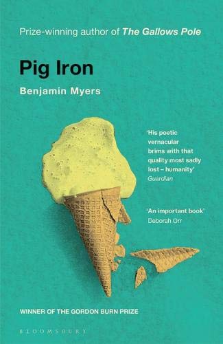Book cover for “Pig Iron” featuring a melting ice cream cone illustration.