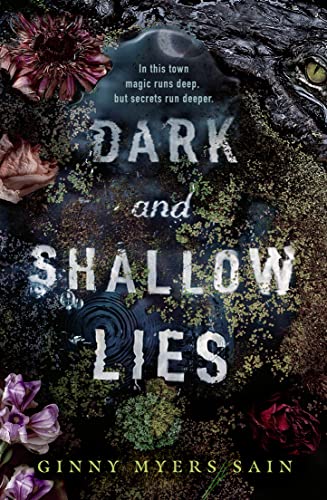 Book cover with dark, textured imagery of water, flowers, and an eye.