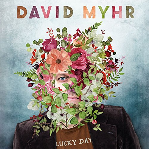 Album cover featuring David Myhr with a face obscured by watercolor flowers and leaves.