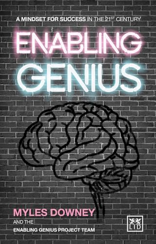 Book cover: “Enabling Genius” with a brain illustration on a brick wall.