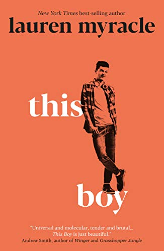Book cover: a young man in a plaid shirt against an orange background.