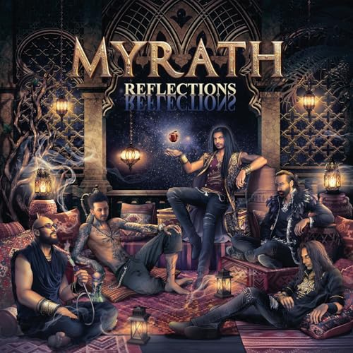 Myrath album cover: band members in ornate, dimly lit interior setting.