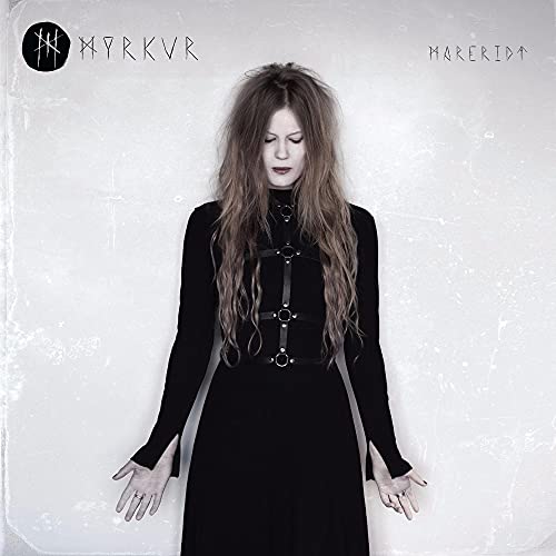 Myrkur album cover: woman with long hair in a dark dress.