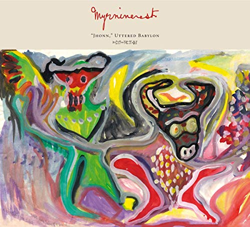CD cover with abstract, colorful painting of animal-like figures.