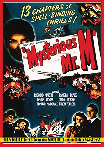 Mysterious Mr. M" DVD cover featuring a man in a hat and guns.