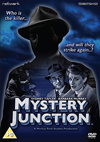 DVD cover for “Mystery Junction” featuring people in hats, a dark mood.
