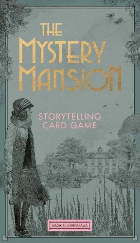 Game box featuring a woman, mansion, and vintage, illustrated style.
