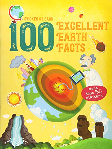 Book cover with Earth illustration, scientist, and "100 Earth Facts" text.