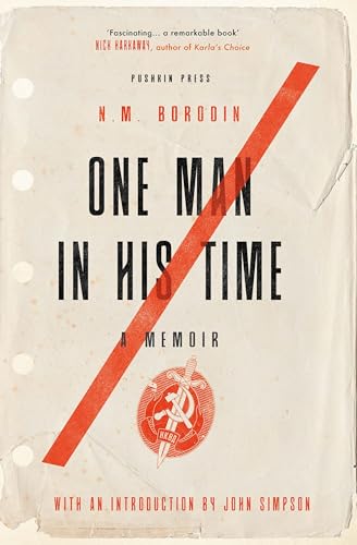 Book cover: “One Man in his Time,” memoir with red diagonal stripe.