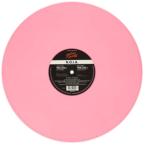 Pink vinyl record with a black and white center label featuring "N.O.I.A." text.