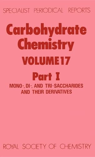 Red text on pink cover: “Carbohydrate Chemistry, Volume 17, Part 1”.