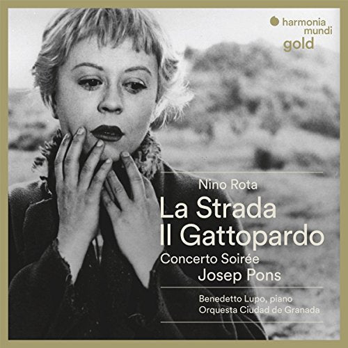 CD cover featuring Giulietta Masina, with text: Nino Rota film scores.