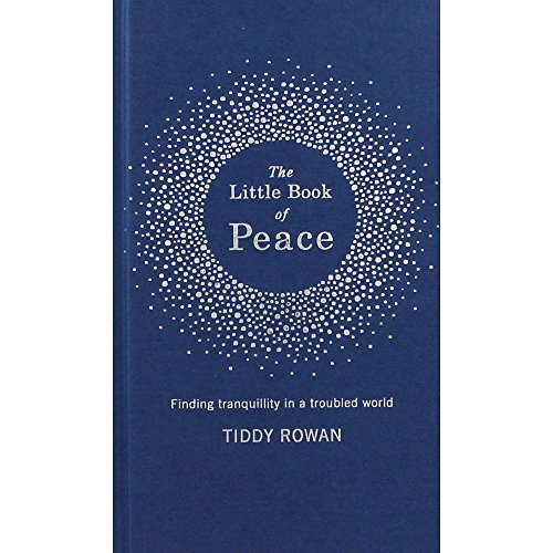 Blue book cover with white text reading "The Little Book of Peace.