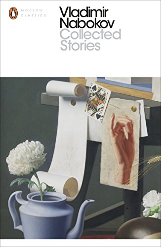 Book cover: “Collected Stories” by Vladimir Nabokov, with still life imagery.