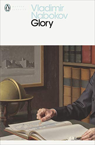 Book cover of Glory by Vladimir Nabokov showing a person studying a map.