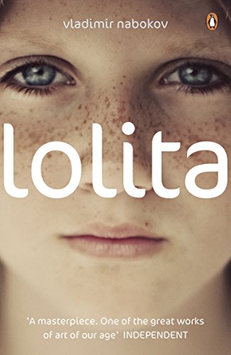 Book cover of "Lolita" by Vladimir Nabokov, featuring a close-up of a girl's face.