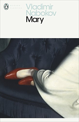 Book cover for Mary by Vladimir Nabokov showing red shoes on a dark sofa.