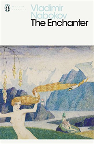 Book cover: “The Enchanter” by Vladimir Nabokov, with a landscape illustration.