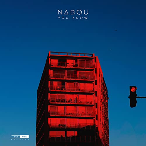 Album cover for Nabou’s “YOU KNOW” featuring a red building under a blue sky.