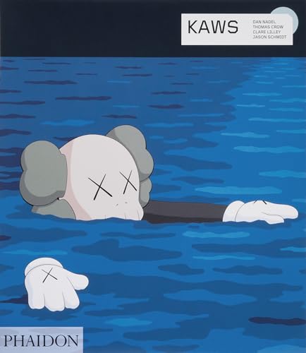Book cover featuring KAWS’s character submerged in blue, textured water.