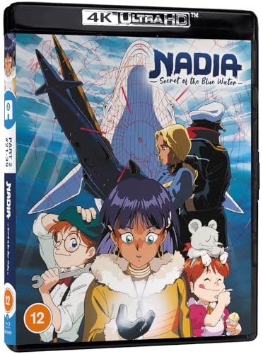 Blu-ray case for Nadia: The Secret of the Blue Water featuring anime character illustrations.