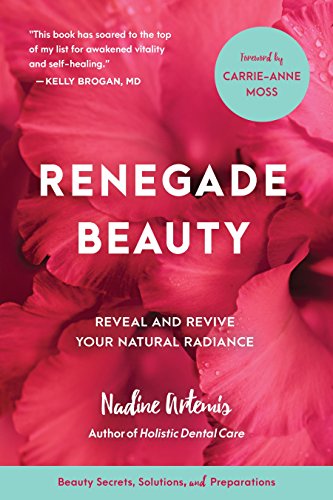 Book cover with pink flowers and white text: “Renegade Beauty.”