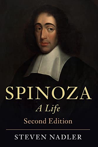 Book cover: portrait of Baruch Spinoza, title “Spinoza: A Life”.