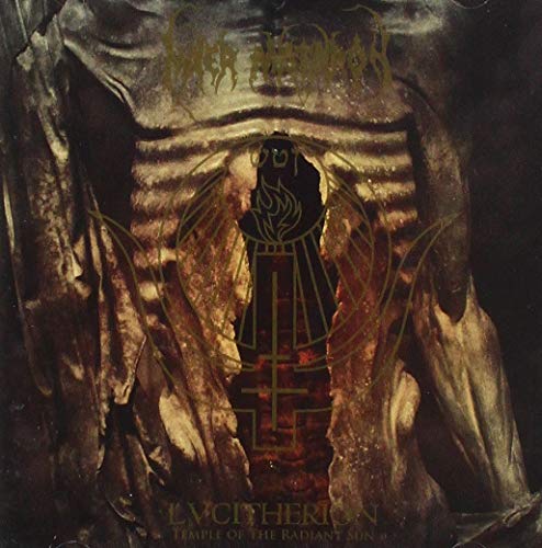 Dark album cover with skeletal imagery and a central, flaming figure.