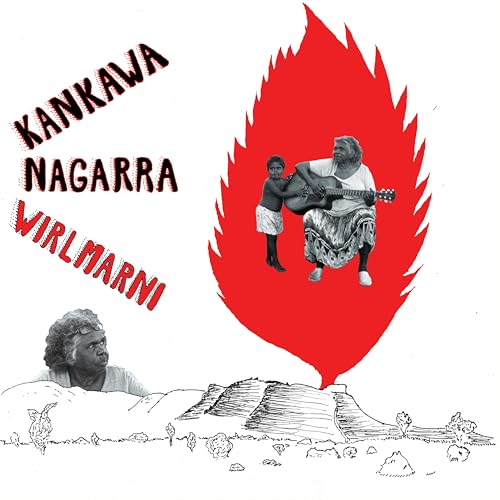 Album cover featuring a woman playing guitar with a child against a red flame.