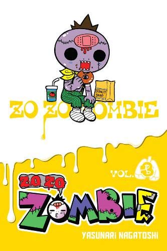 Cartoon zombie with a donut, manga volume 3 cover art.