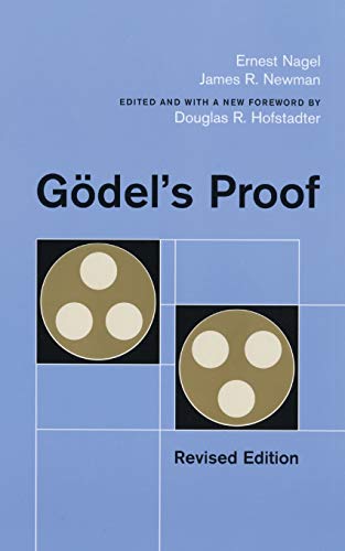 Book cover for Gödel's Proof with blue background, geometric shapes, and white text.
