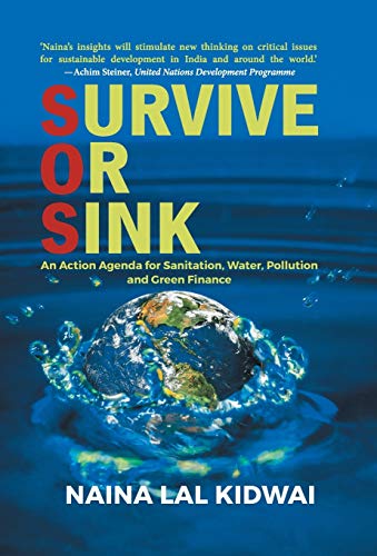 Book cover: Earth plunging into water, title “Survive or Sink.”