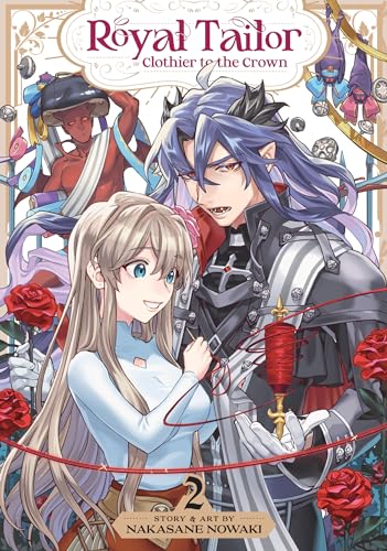 Manga cover featuring two characters with ornate clothing and red roses.