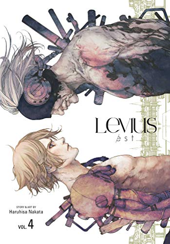 Manga cover: two characters with mechanical augmentations, volume 4.