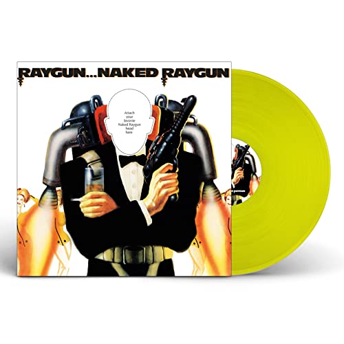 Naked Raygun album cover with a stormtrooper in a tuxedo, yellow vinyl record.