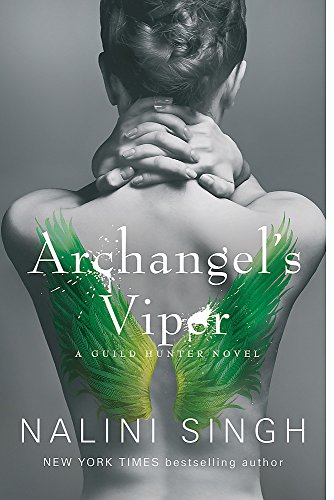 Book cover showing a woman's bare back with green angel wings and title text.