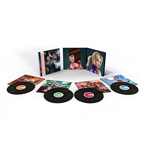 Tekken Tag Tournament 2 vinyl soundtrack boxset with records and character art.