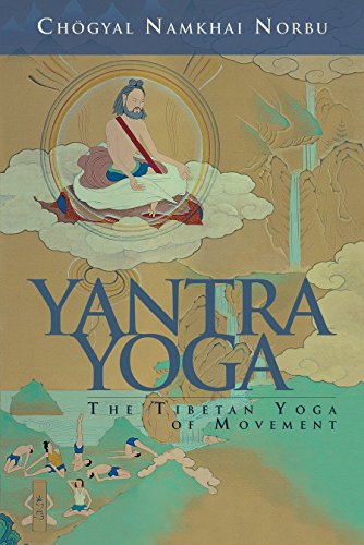 Book cover with portrait of a man in lotus position and yoga poses.