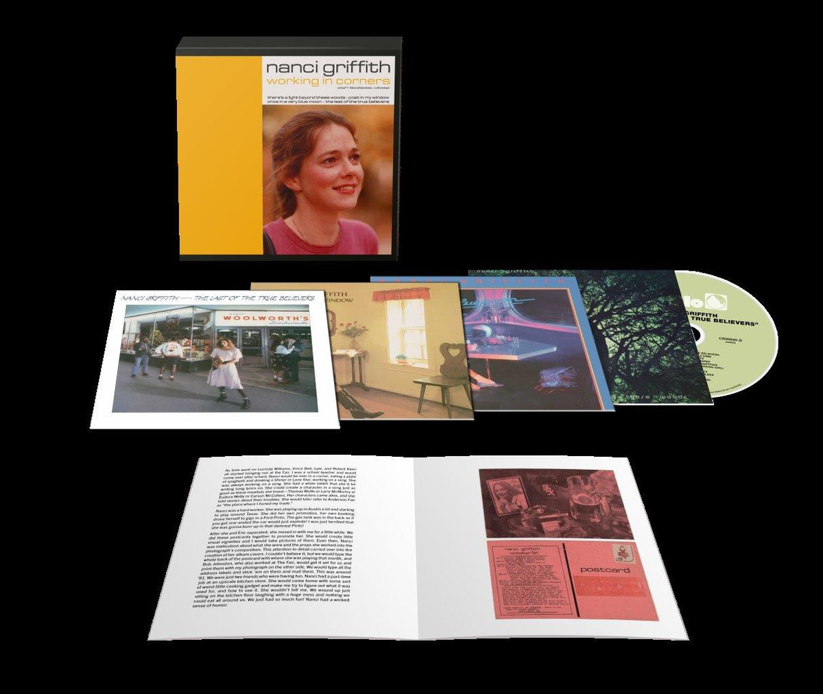Four-CD set of Nanci Griffith’s “Working in Corners” with related ephemera.