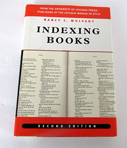 Cover of Indexing Books by Nancy C. Mulvany, second edition, showing index pages.