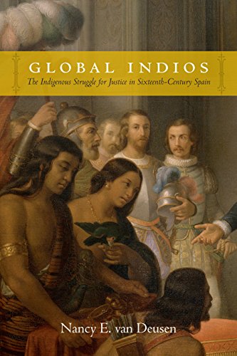 Book cover depicting Indigenous and Spanish people from the 16th century.