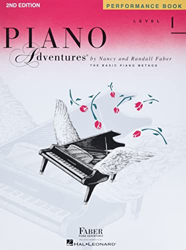 Piano Adventures Level 1 Performance Book, 2nd Edition cover with piano image.