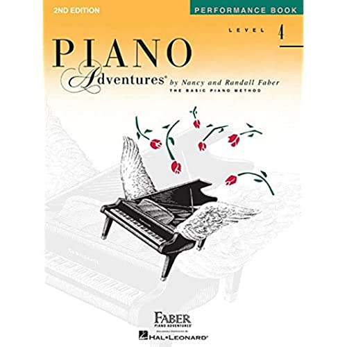 Piano Adventures Level 4 Performance Book, 2nd Edition cover with floral design.