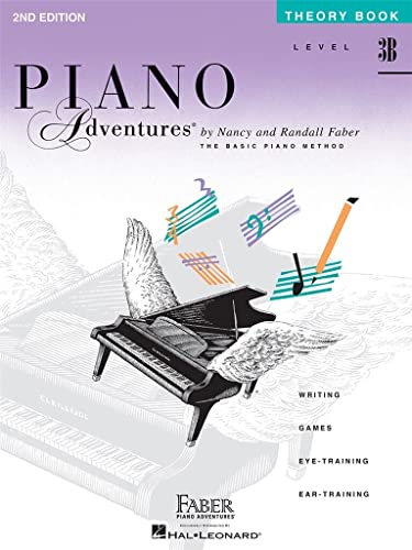 Piano Adventures Theory Book Level 3B, 2nd Edition cover with piano illustration.