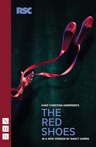 Book cover for "The Red Shoes" featuring red shoes and a hand.