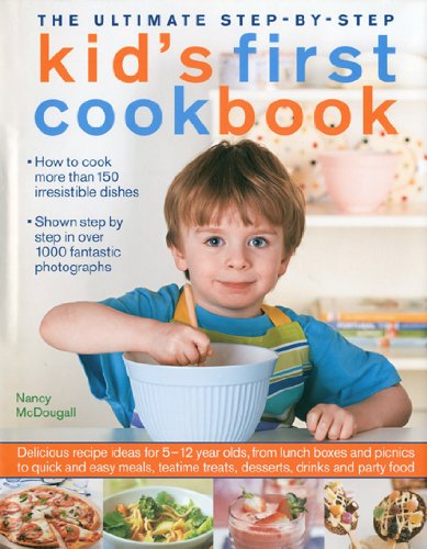 Cookbook cover featuring a young boy mixing ingredients in a bowl.