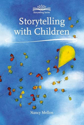 Book cover: "Storytelling with Children" featuring falling leaves and a kite.