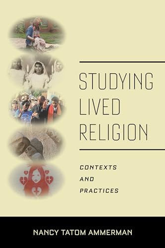 Book cover: "Studying Lived Religion" with collage of religious imagery.